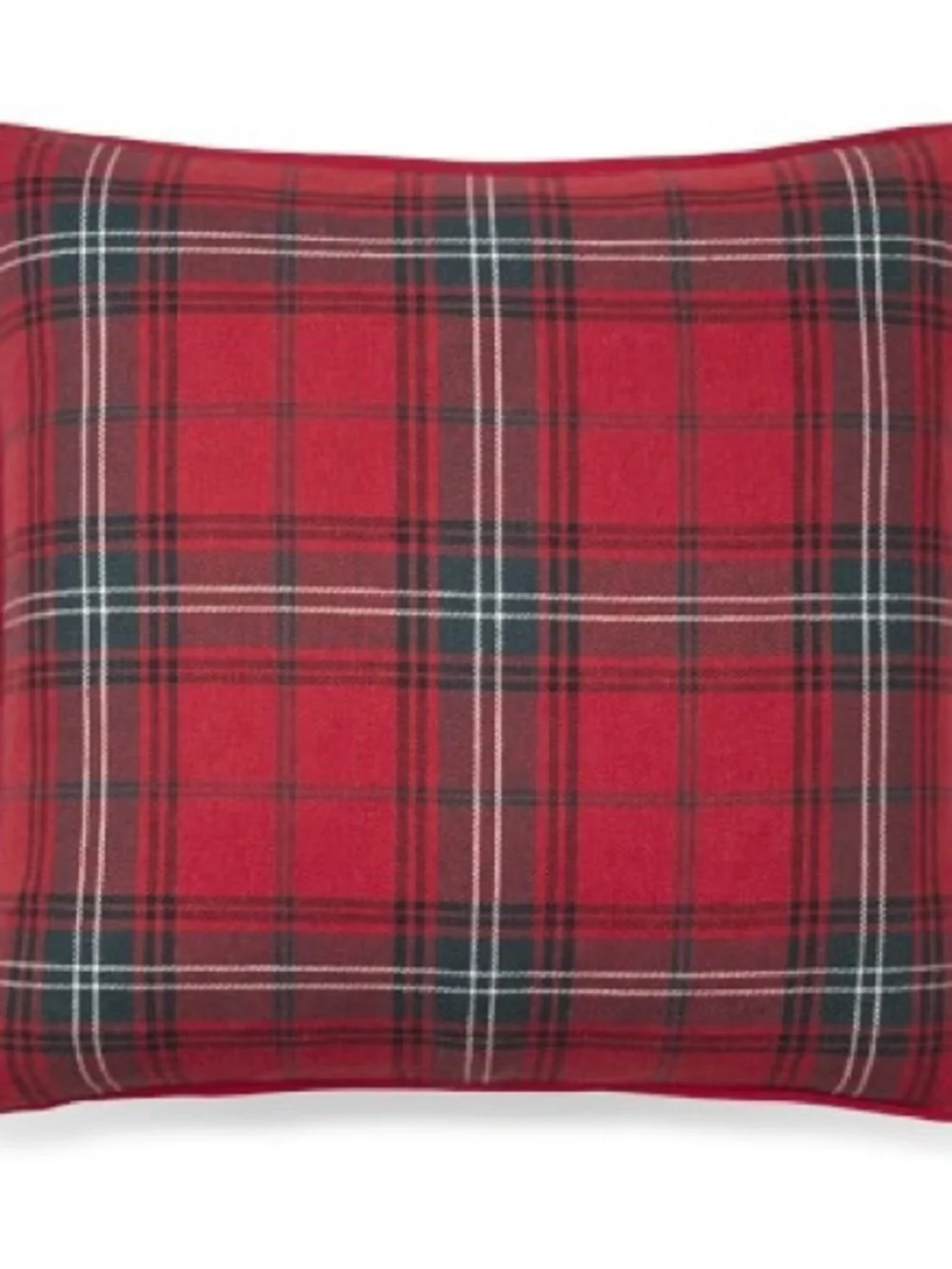 Williams Sonoma Home Classic Red Tartan Plaid Pillow Covers Set of 2 18”x18”
